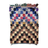Tapis Berbère Boucherouite coloré - 93 x 134 cm