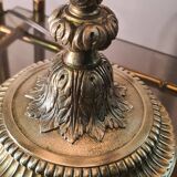 solid bronze lamp france 1960 tyffany style lampshade very beautiful 50x25 elec ok