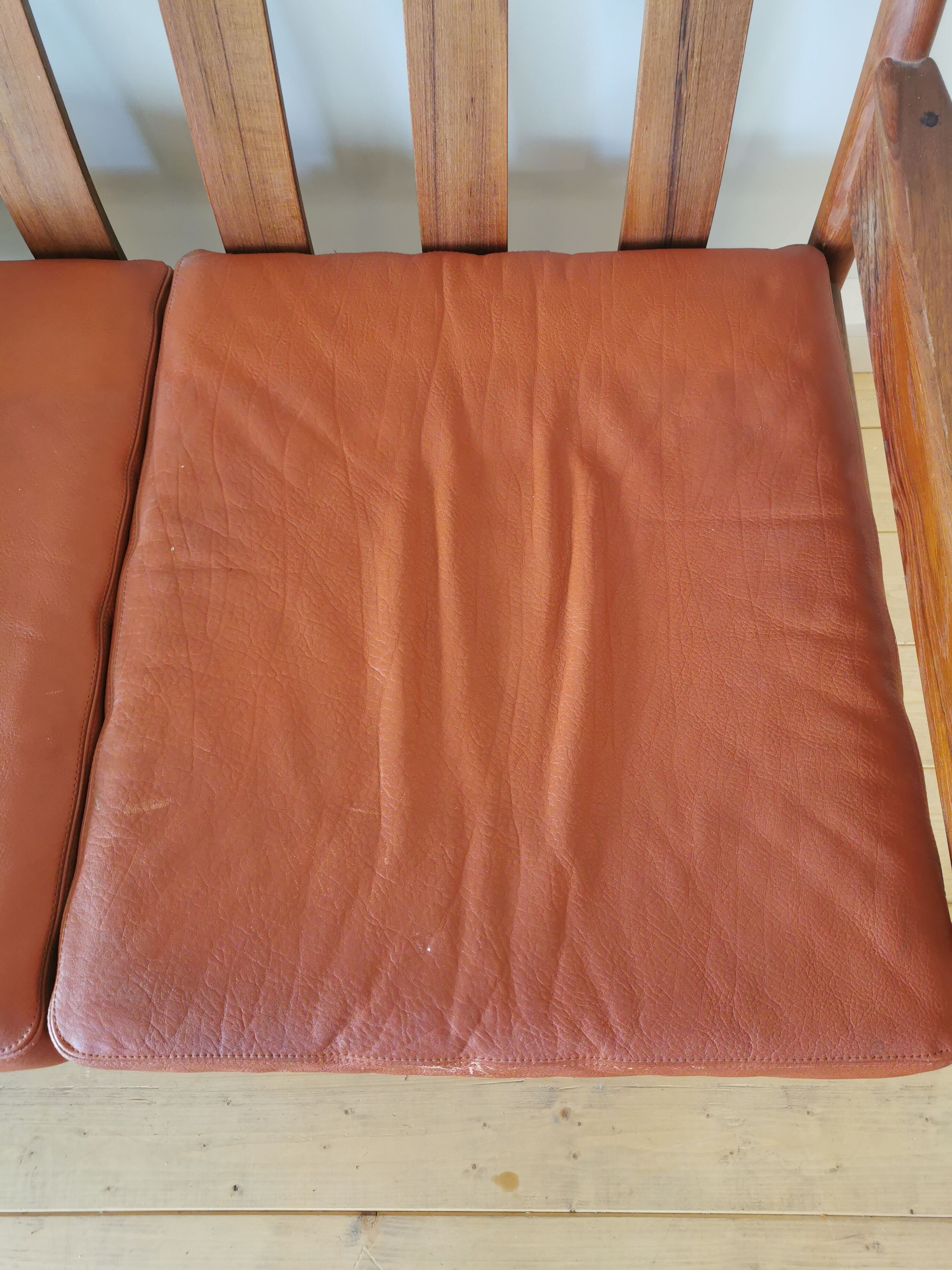 Dyrlund leather sofa from the 60s