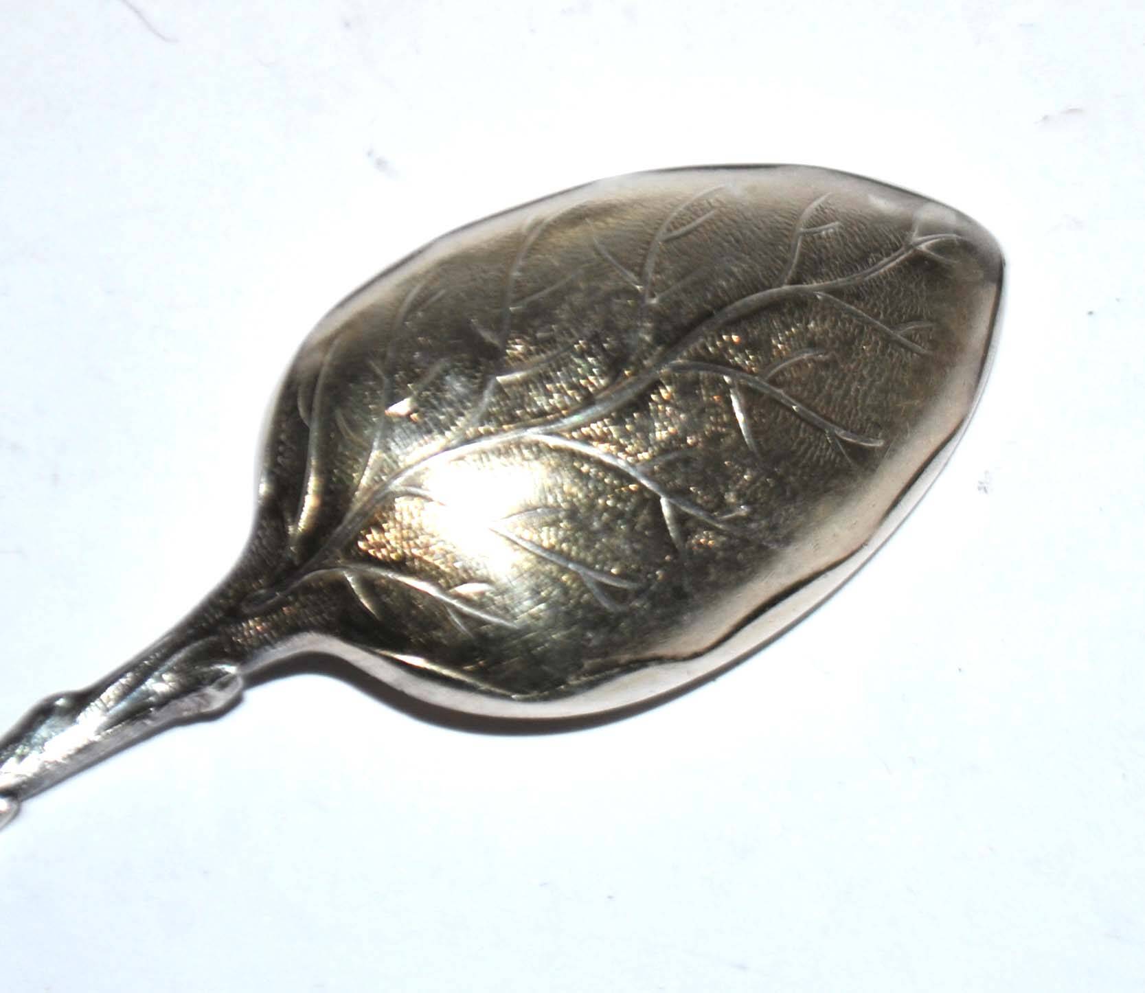 Set of 6 mocha coffee spoons in silver metal RENEKA coffee bean