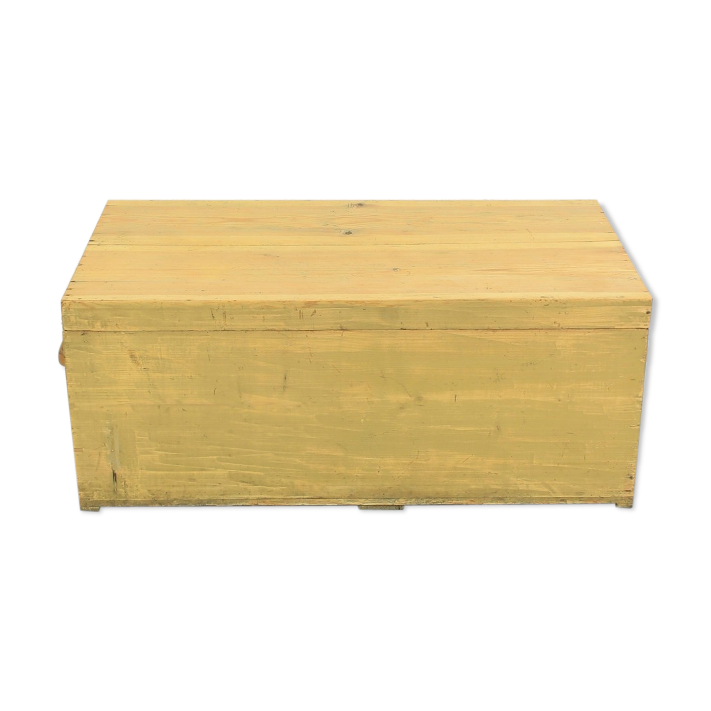 Antique solid wooden trunk