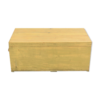 Antique solid wooden trunk