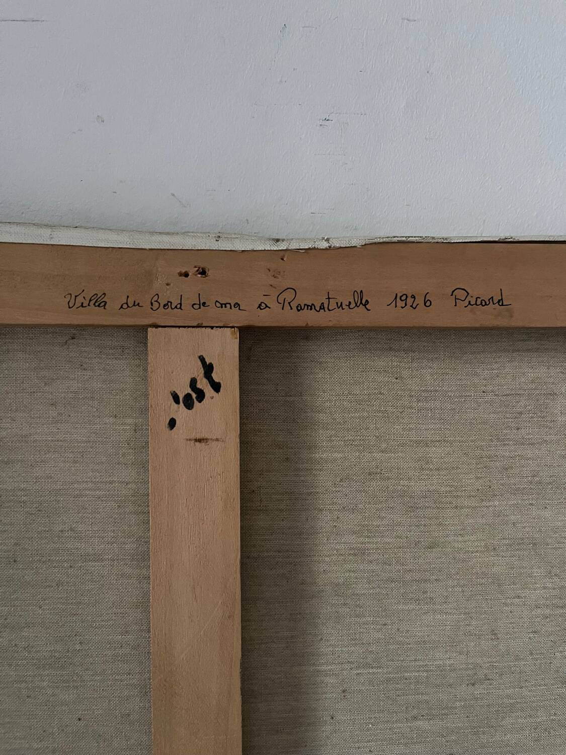 Villa by the seaside in Ramatuelle, oil on canvas signed Picard 1926.