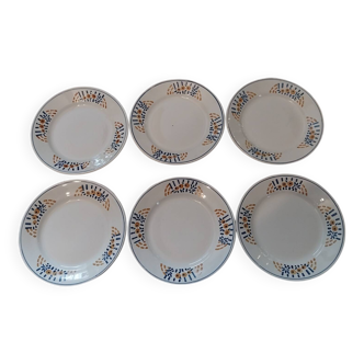 Assiettes plates faïence de Castre modèle Septembre