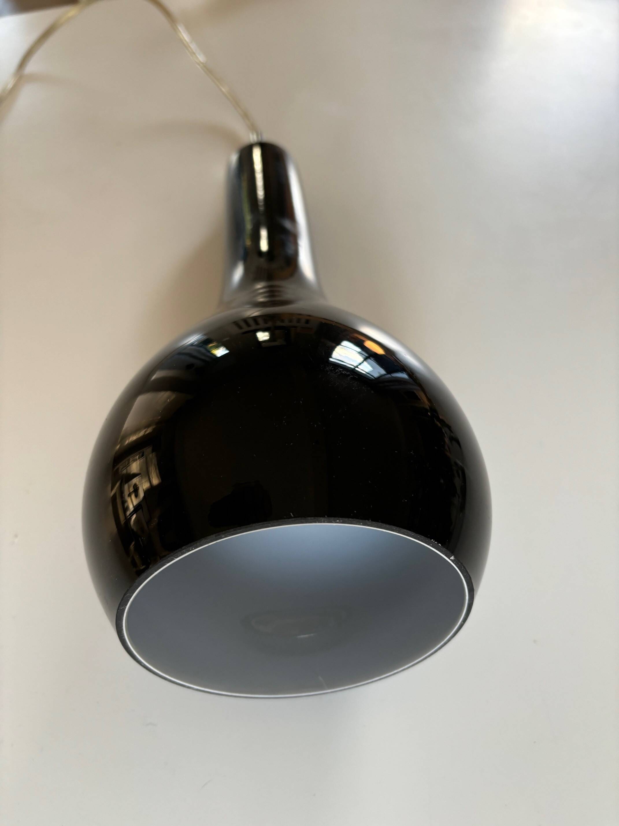 glass pendant light - 80s/90s Sweden