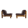 Pair of leather armchairs 1970