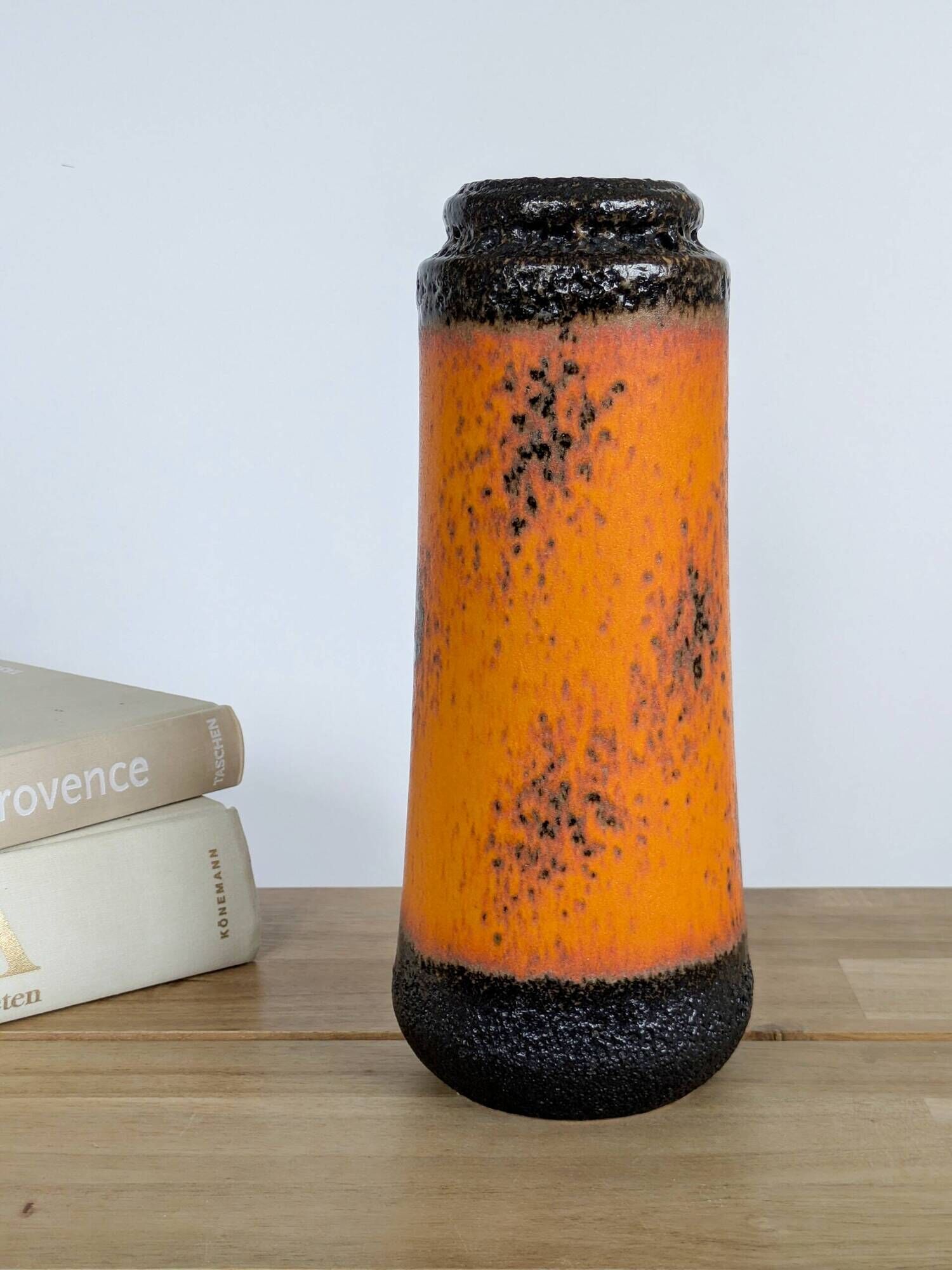 Vintage Scheurich fat lava vase, model 206, West German ceramic.
