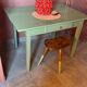 Farmhouse/bistro table and its stool