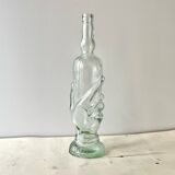 Legras glass bottle "transparent hand" circa 1920, antique carafe