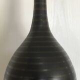Vase in glazed ceramic with brown and brown striped design by asa sélection