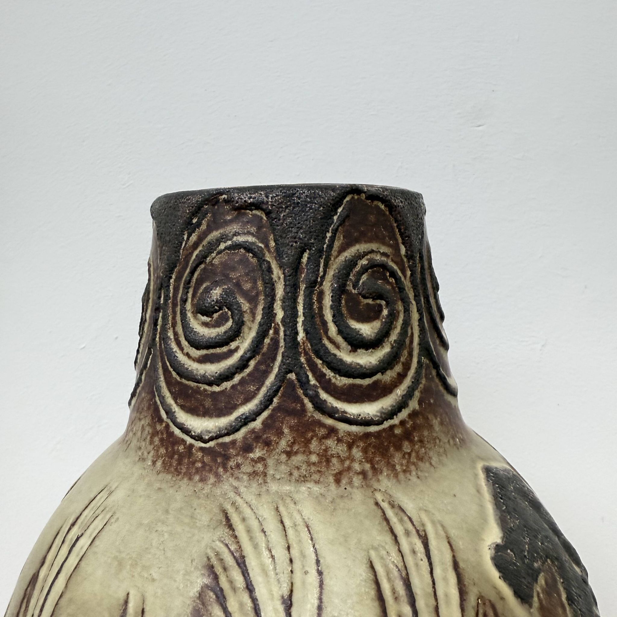 Vase vintage Scheurich d'Allemagne de l'Ouest à décor de chevaux, années 1970
