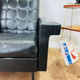 Fauteuil skaï noir