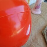 Seau pomme à glacons rouge vintage