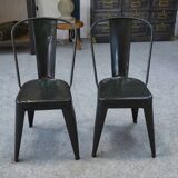 Pair of Tolix chairs by Xavier Pauchard, first edition, late 1920s