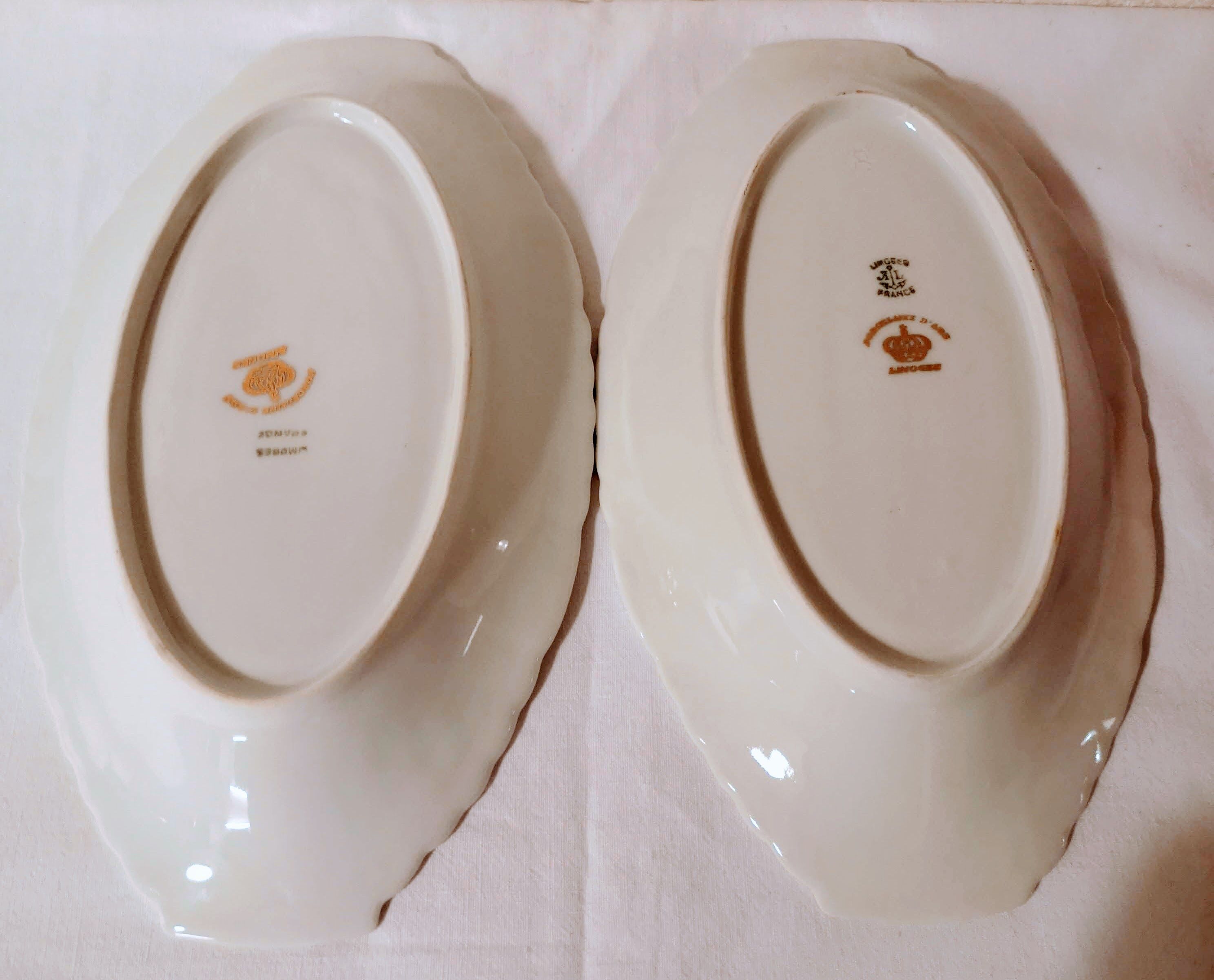 Duo of porcelain ravires art Limoges