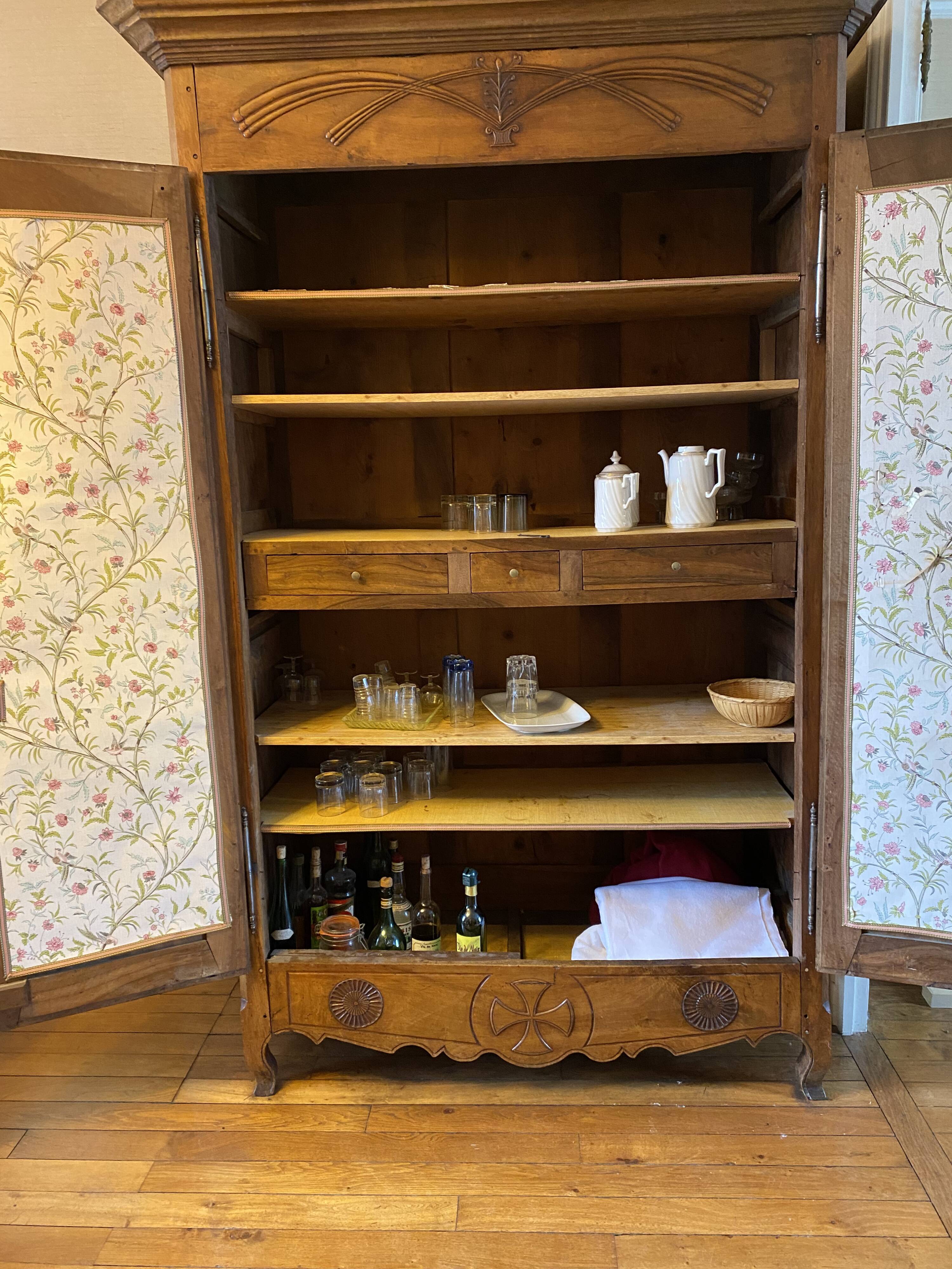 Solid walnut cabinet