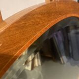 Beveled mirror with wooden frame