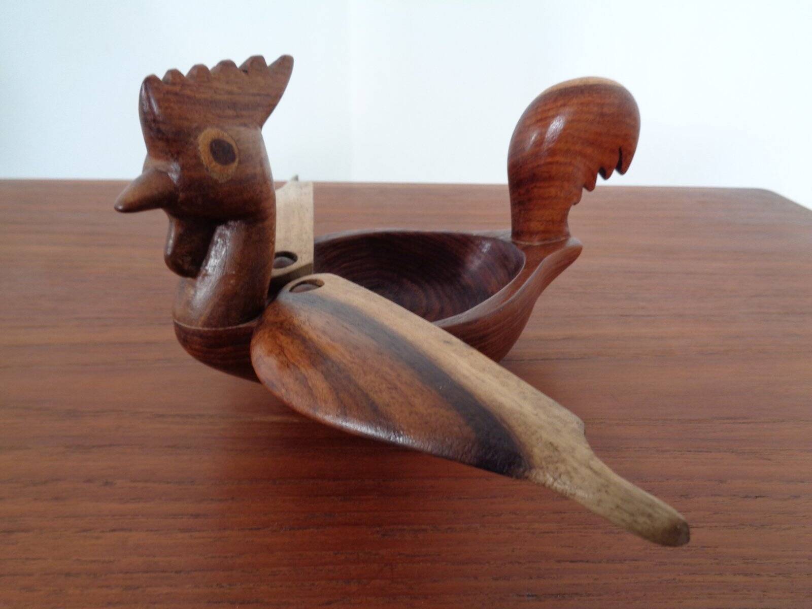 Danish Filigree Teak, Oak, and Rosewood Box, 1960s
