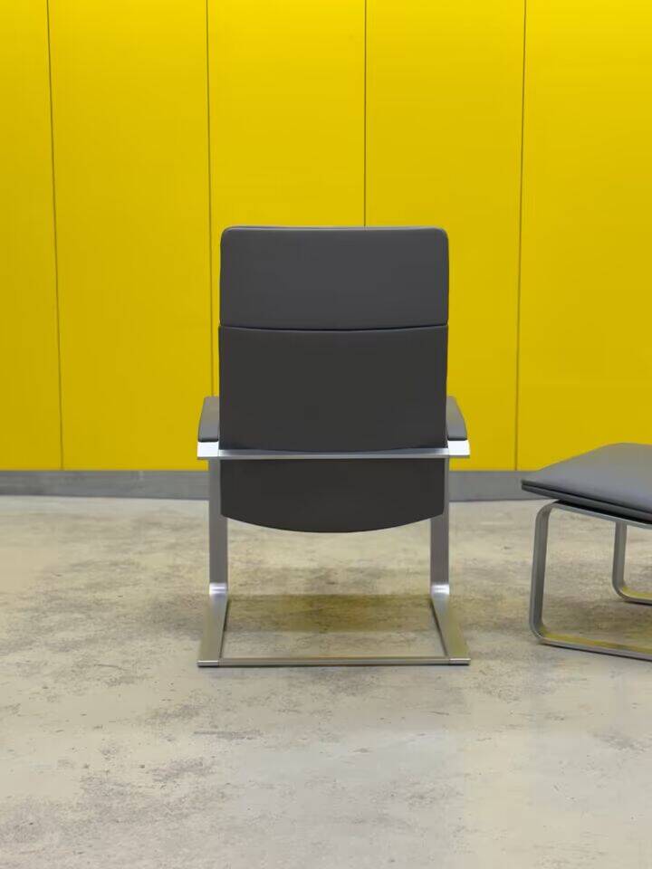 Fauteuil Relax Erpo Classics CL265 et repose-pieds - Cuir gris