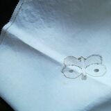Tablecloth and linen towels has butterfly pattern