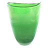 Vase vert en pâte de verre