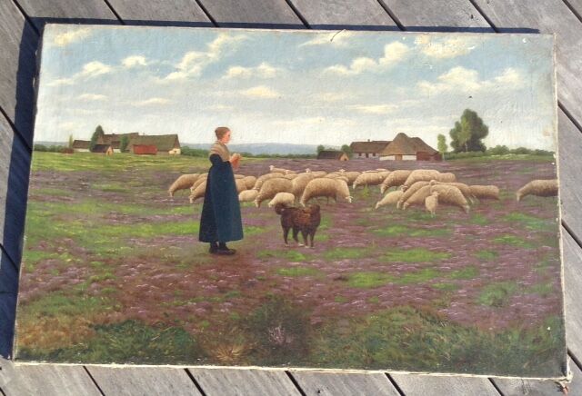 Old tableau signed J.Becher naive early 20th