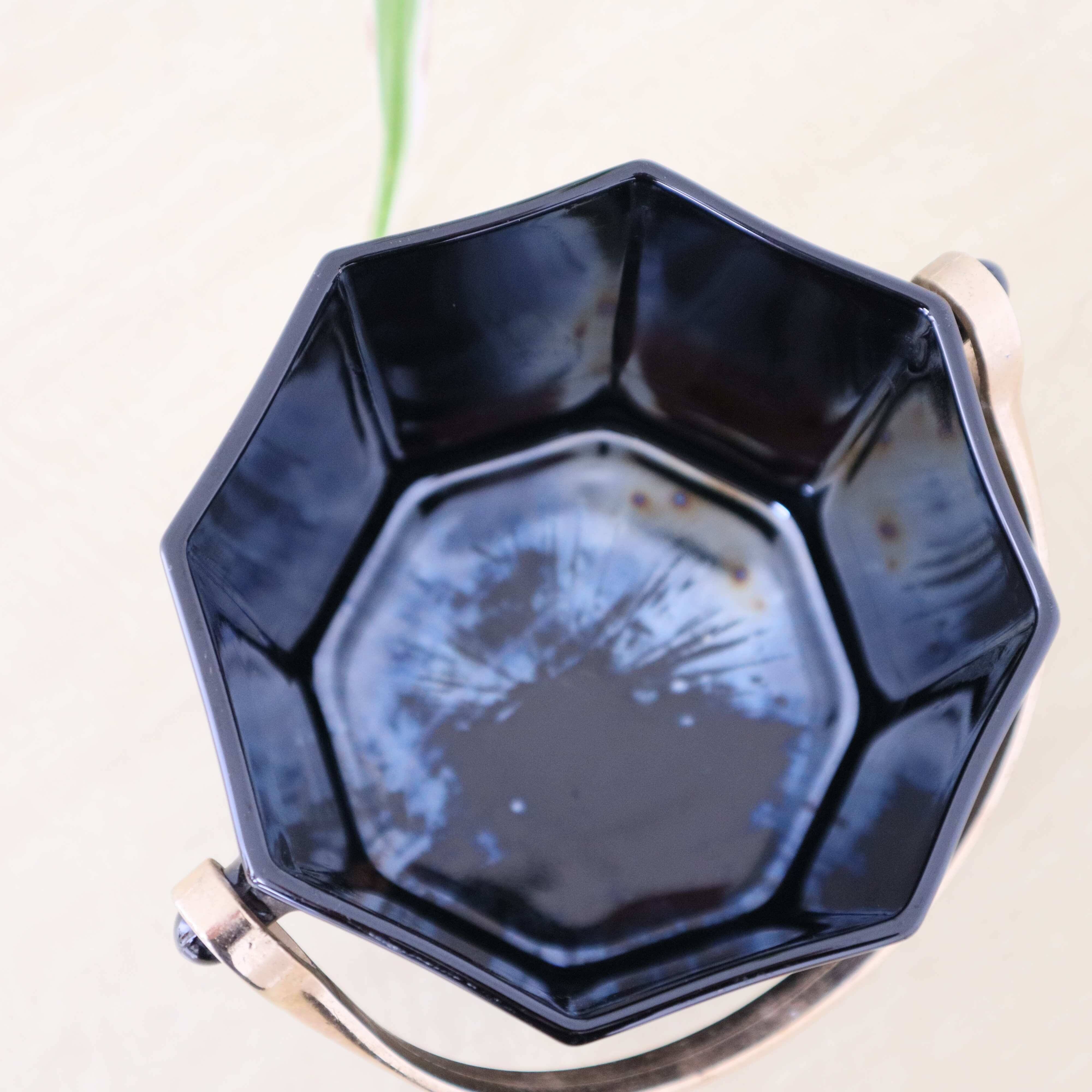 Arcoroc "Octime" black vintage ice bucket