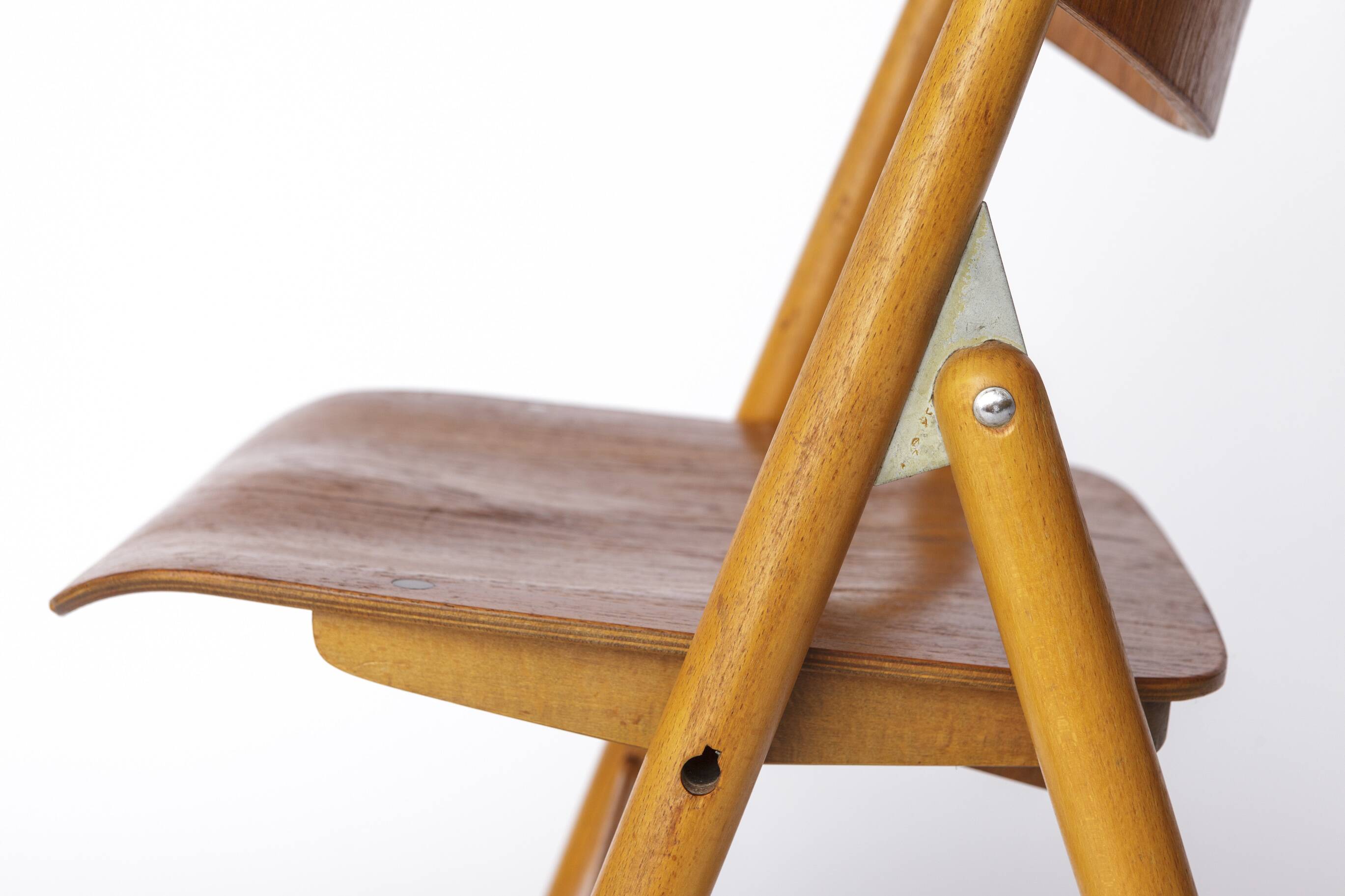 1 of 10 Egon Eiermann SE18 Folding Chair, 1950s Wilde + Spieth, Vintage