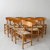 Lot de 10 J39 « Chaise du Peuple » par Børge Mogensen