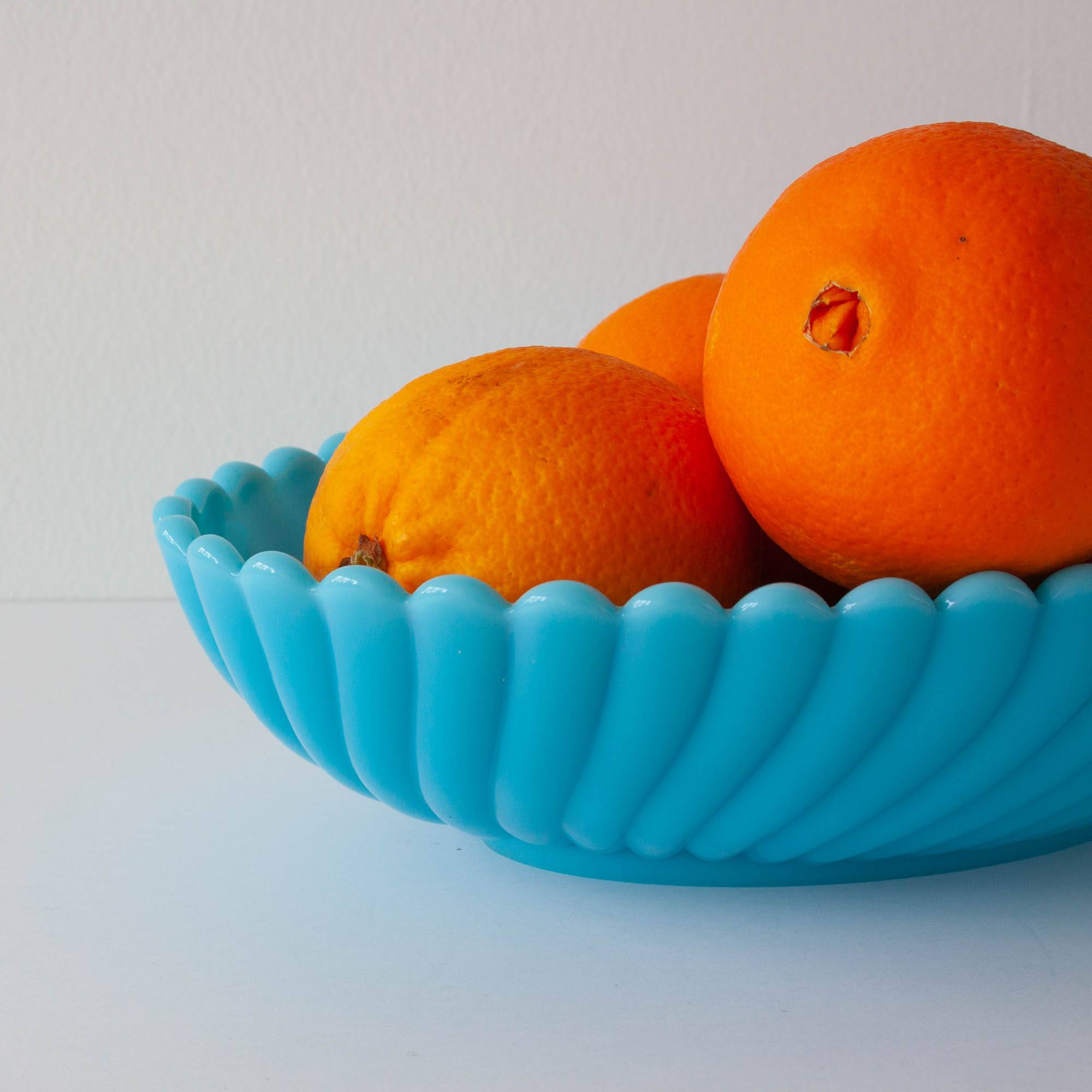 1940s Art Deco Portuguese Glass Bowl by IVIMA