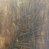 Elegant Art Nouveau side table in walnut, France early 20th century.