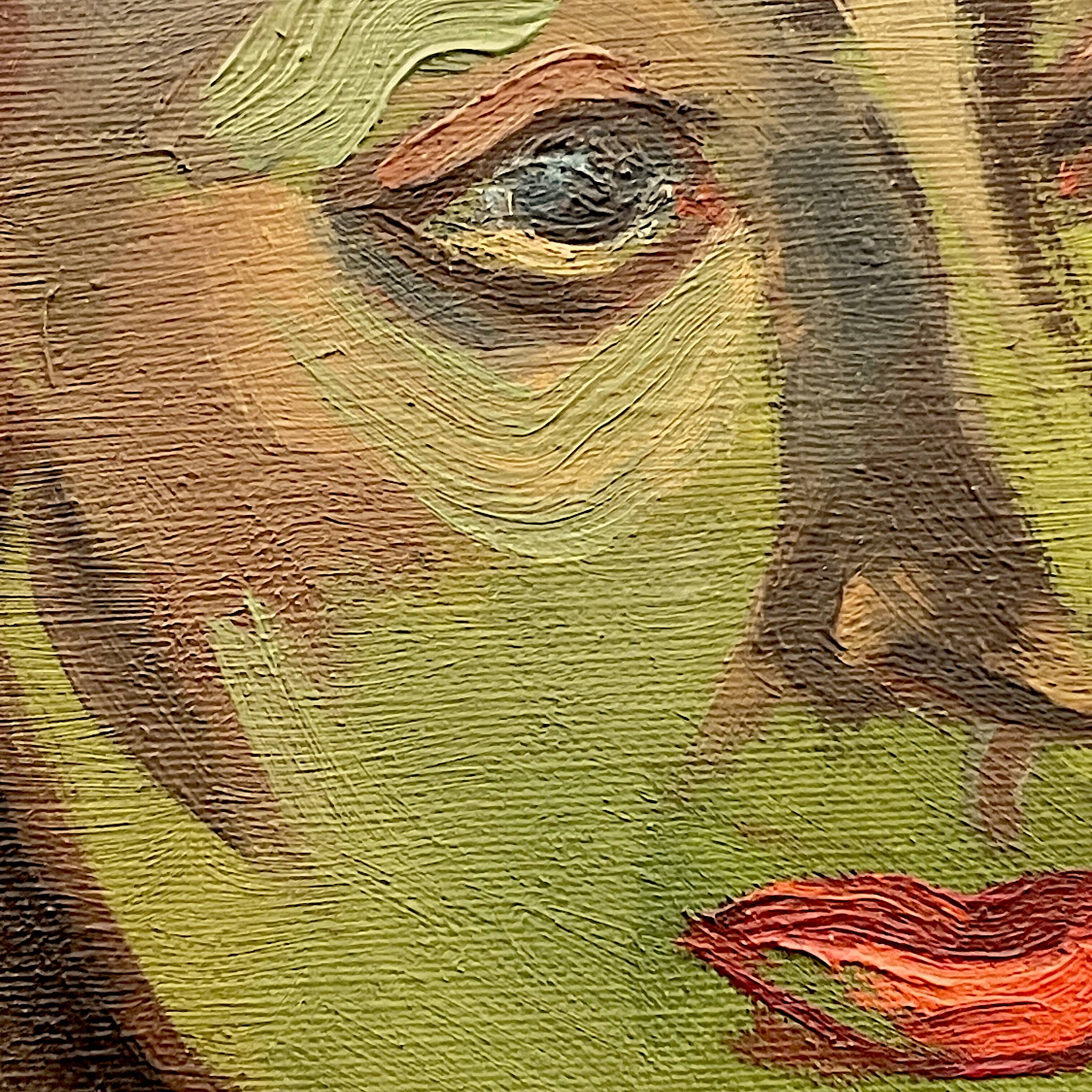 Portrait of a Fauvist woman, oil on canvas 1947, LUC PEROT 'Colette