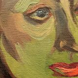 Portrait of a Fauvist woman, oil on canvas 1947, LUC PEROT 'Colette