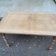 20th century extendable farmhouse dining table renovated in raw wood 225cm