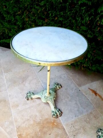 Pair of bistro gueridon late 19th century early 20th
