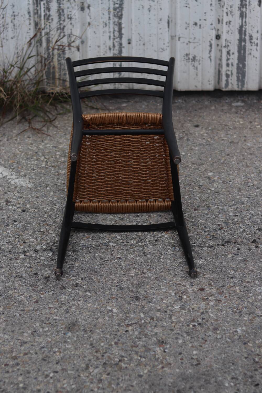 Italian black wooden chair