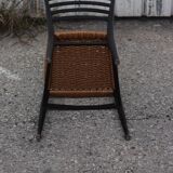 Italian black wooden chair
