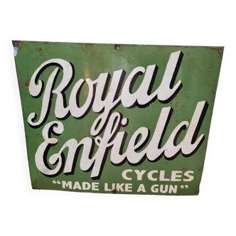 Enamel plate 1970: Royal Enfield Cycles