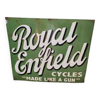 Plaque émaillée 1970: Royal Enfield Cycles