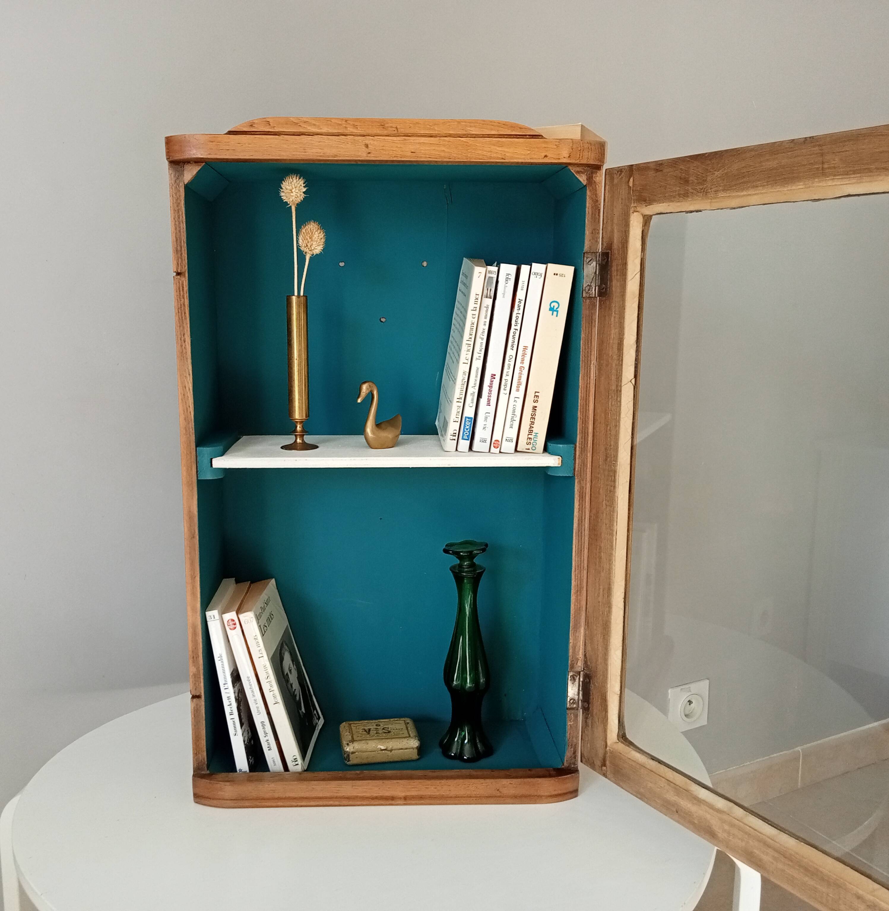 Vintage medicine cabinet in walnut 40/50s