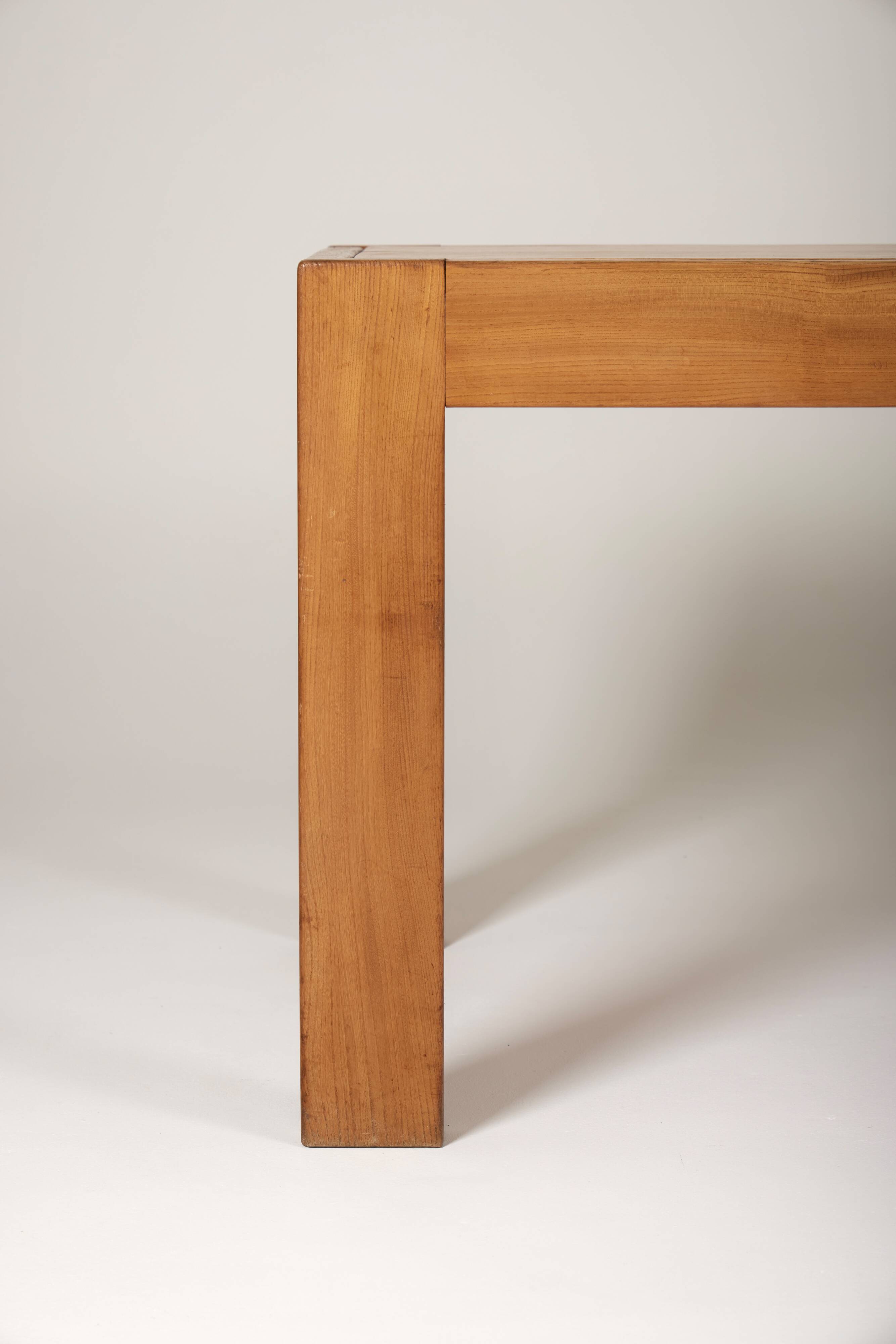 Table en orme Maison Regain, 1980s