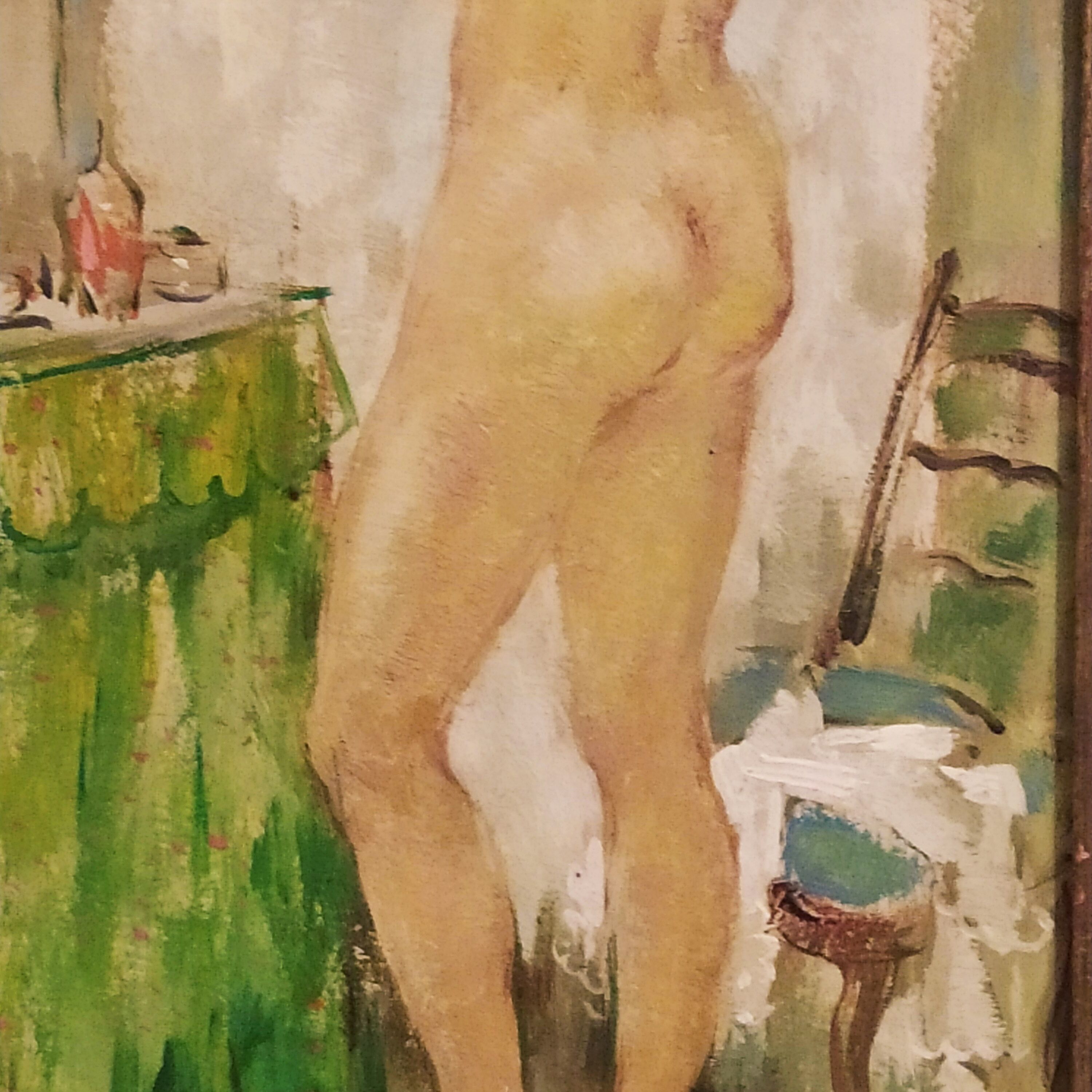 Femme nue devant sonmiroir Maryse Ducaire Roque (1911-1992)