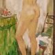 Femme nue devant sonmiroir Maryse Ducaire Roque (1911-1992)