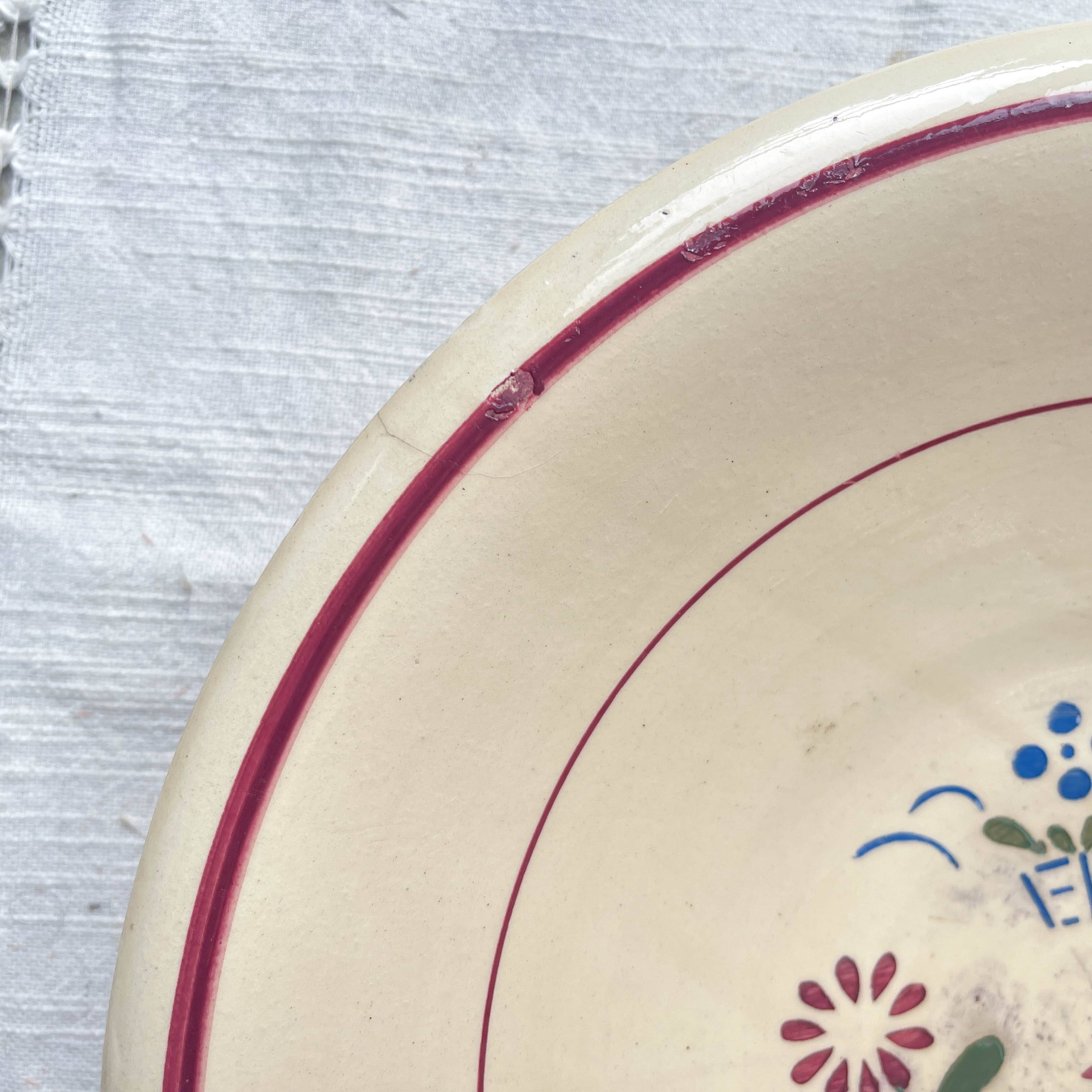 Vintage LUNEVILLE hollow dish, "Aurore" model, Made in France