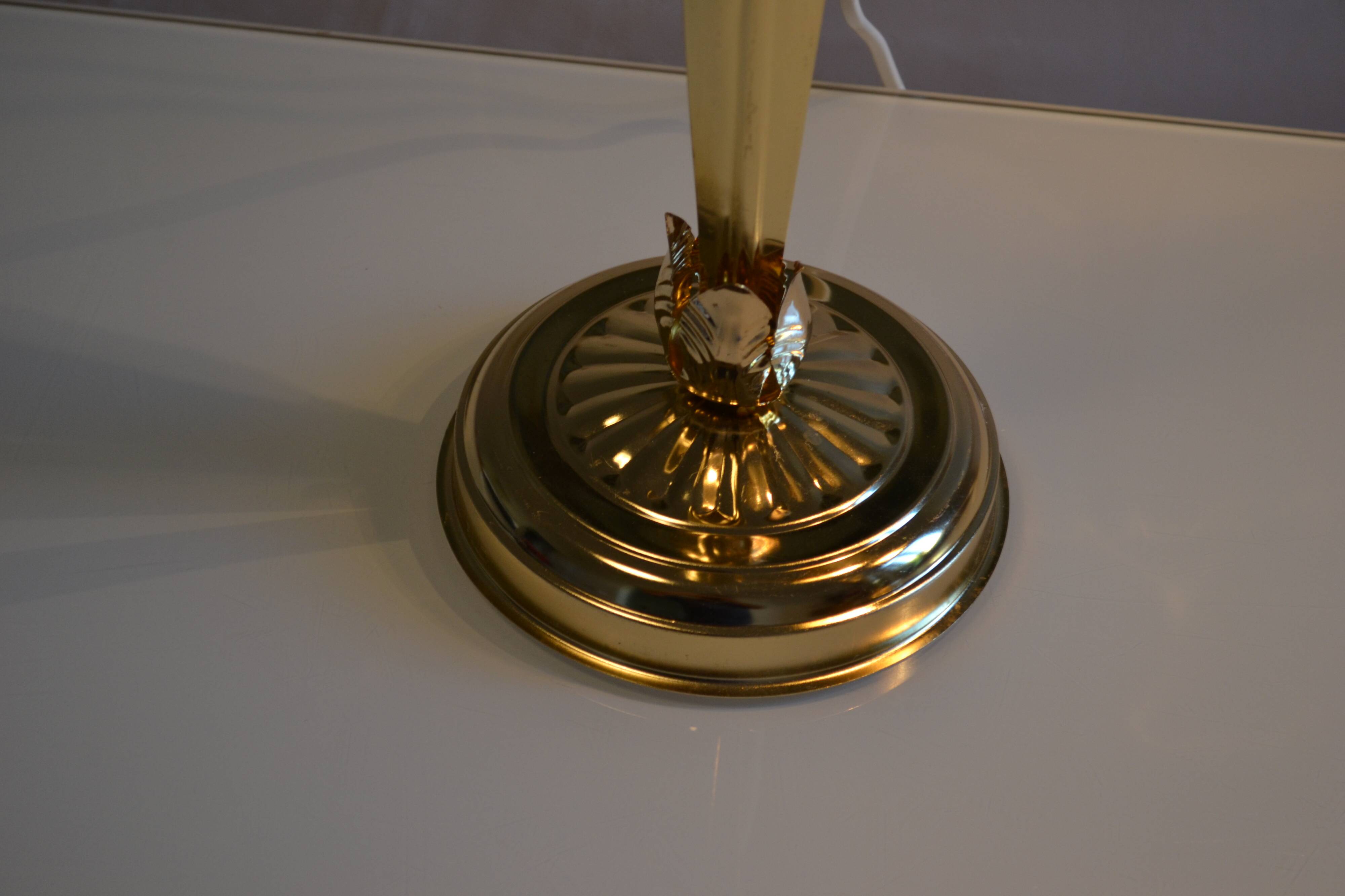 Pair of 1980s Hollywood Regency Gold Table Lamps