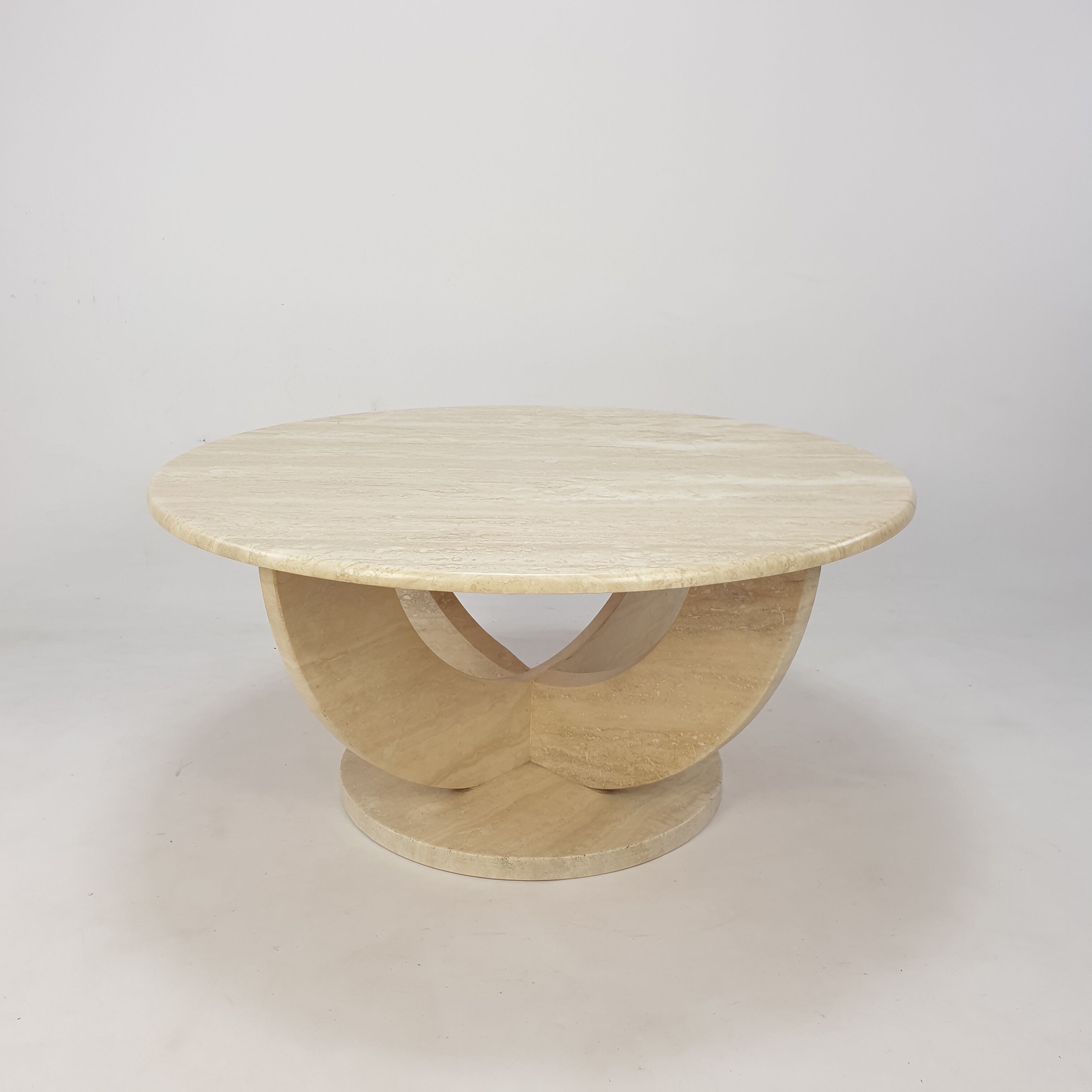 Italian travertine coffee table, 1970s