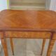 Console Louis XVI-Table d'appoint-Marqueterie-pieds sabots-années 80-Tiroir