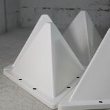 Fiberglass circa 1970. 6 tetrahedron-shaped elements. France.