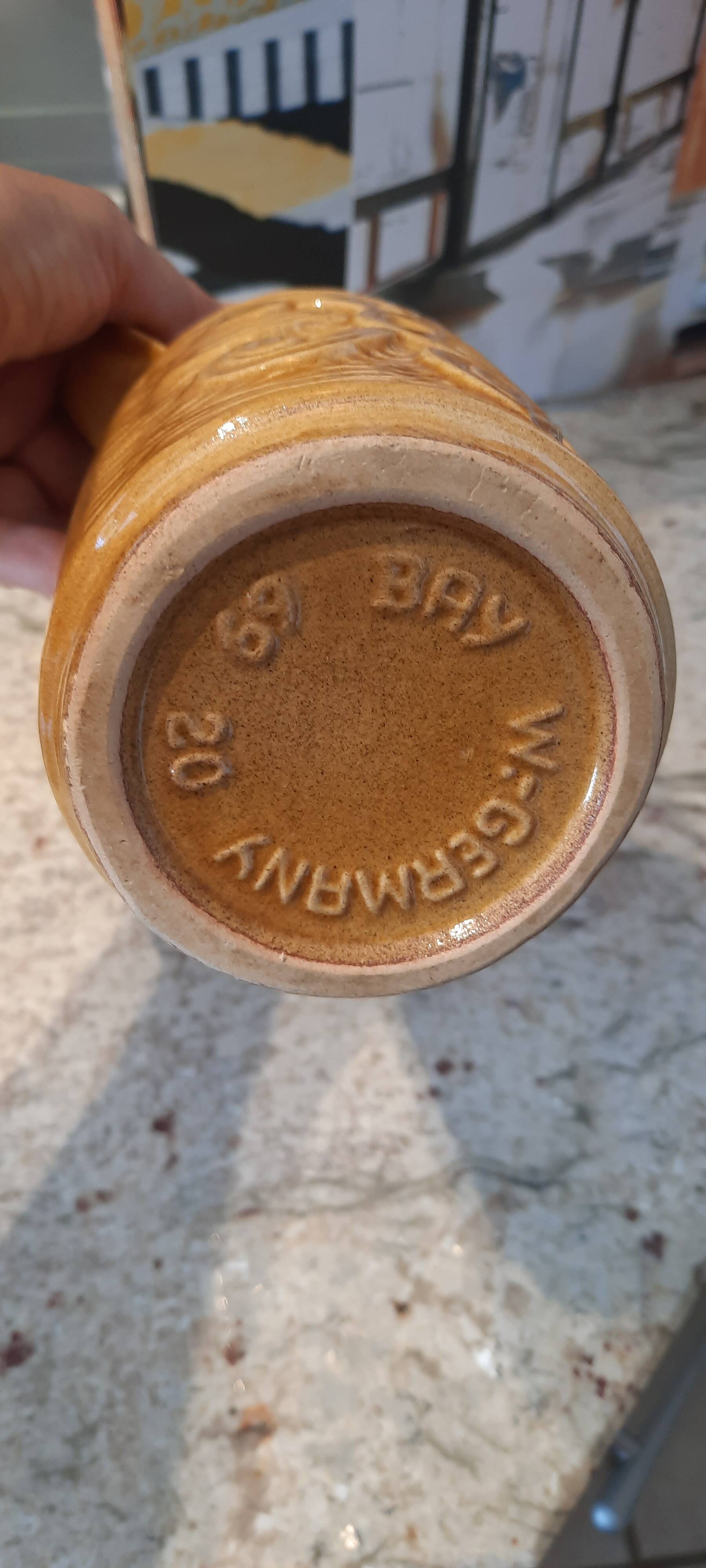 Numbered ceramic vase Germany Vintage