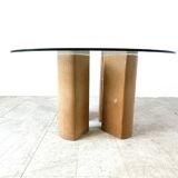 Fossil stone dining table, 1970s